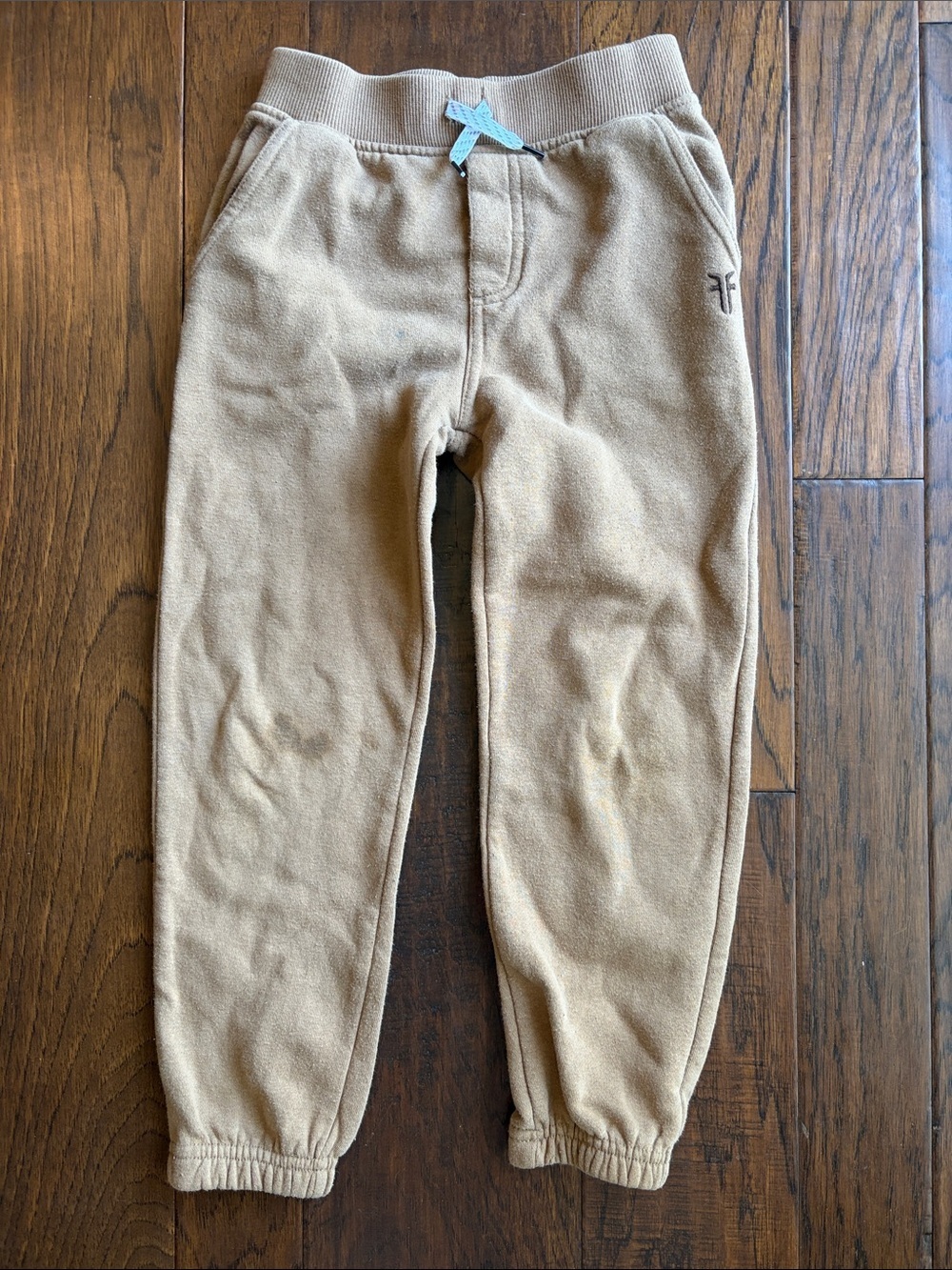 Frye Kids Tan Fleece Joggers with Drawstring